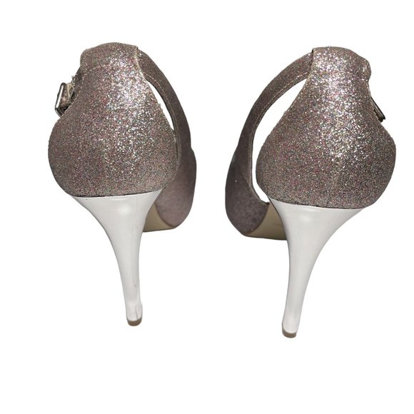 Guess Pink Glitter Platform High Heel Stiletto Shoes - Picture 6 of 13